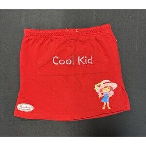 Vintage 2003 Strawberry Shortcake Skirt Skort Embroidered Ice Cream Girl L 10/12